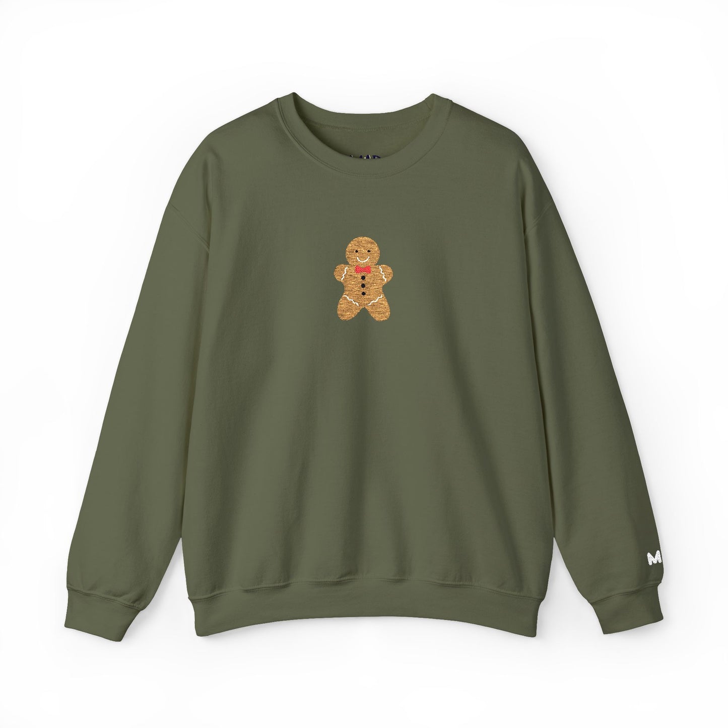 mr. gingerbread embroidered crewneck
